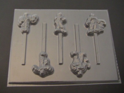 279sp Super Heroes Chocolate Candy Lollipop Mold